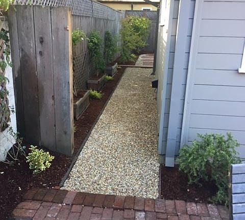 Walkway from street to cottage