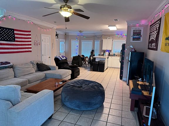 Downstairs common area. Picture taken from the front door.
