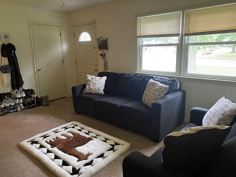 Family Room view showing front door