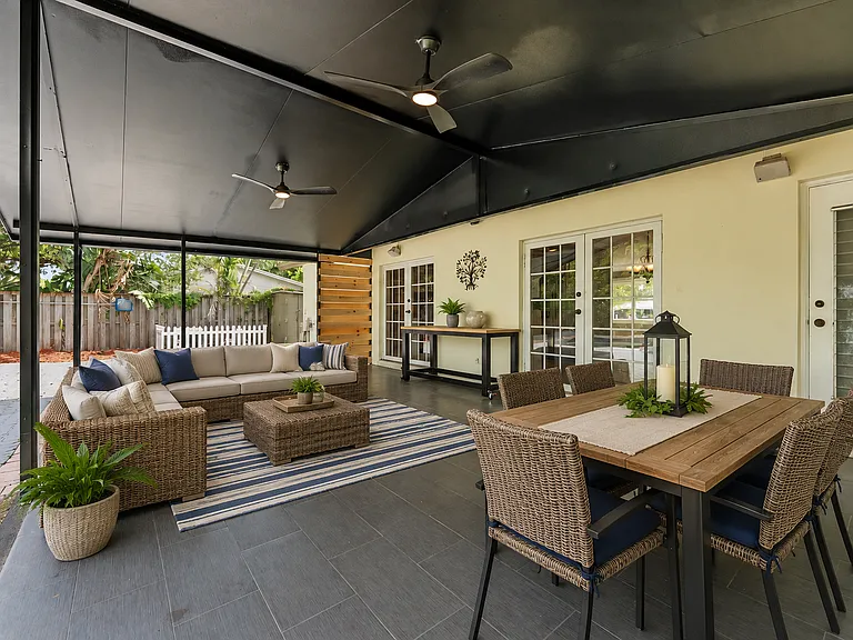 Virtually Staged Tile Patio