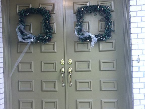 Double front doors.