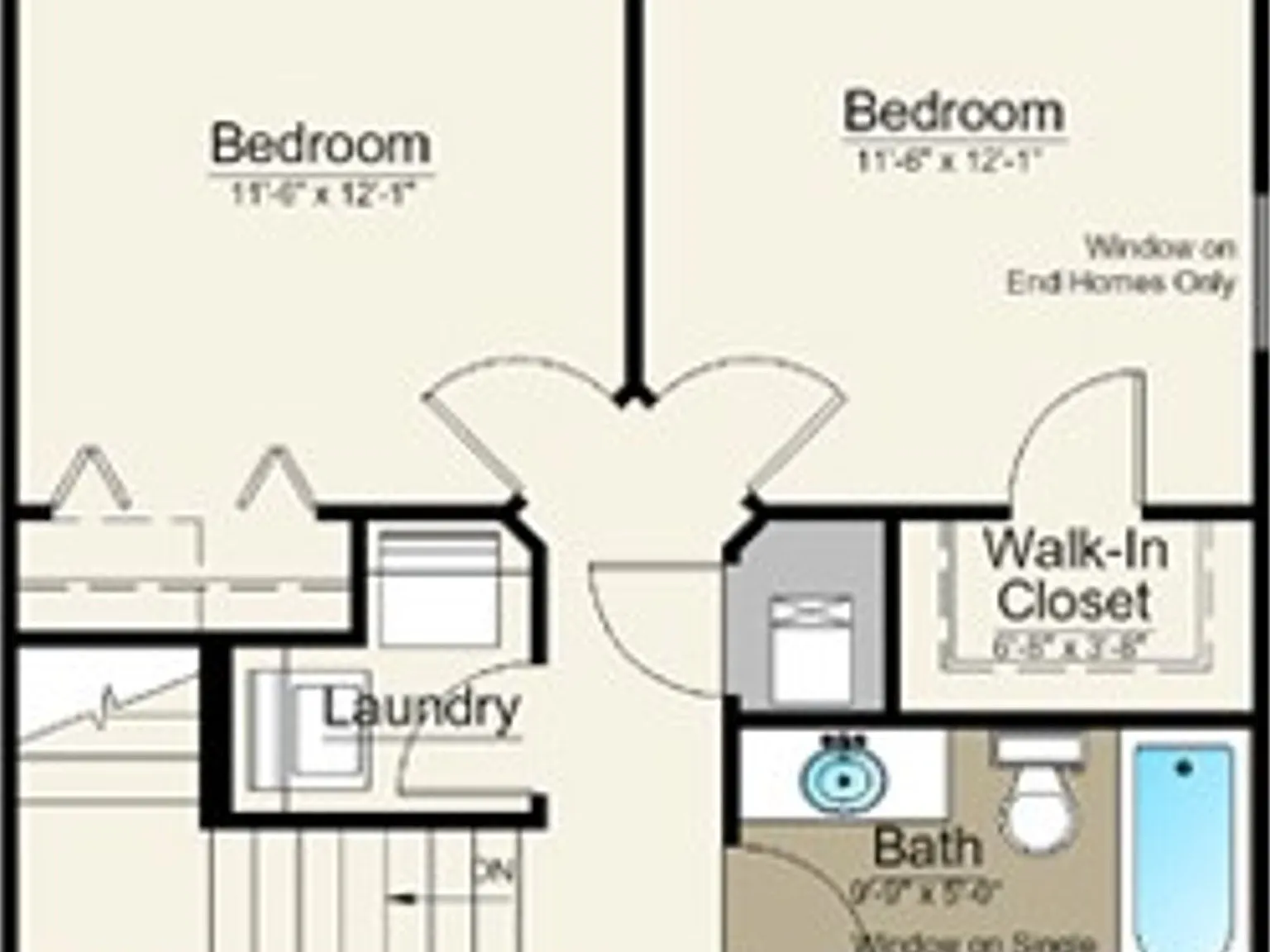 2 Bedroom 2 Bathroom Town House - Interior Unit — Photo 2