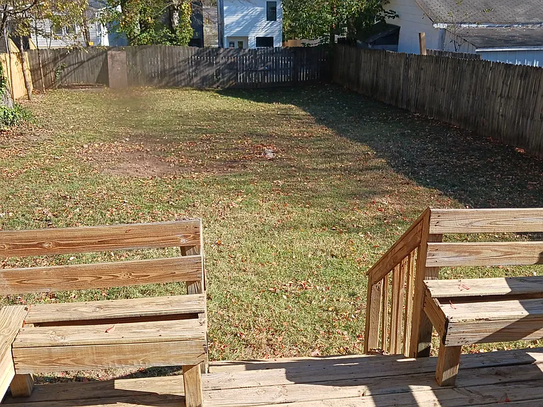 The yard is huge!
