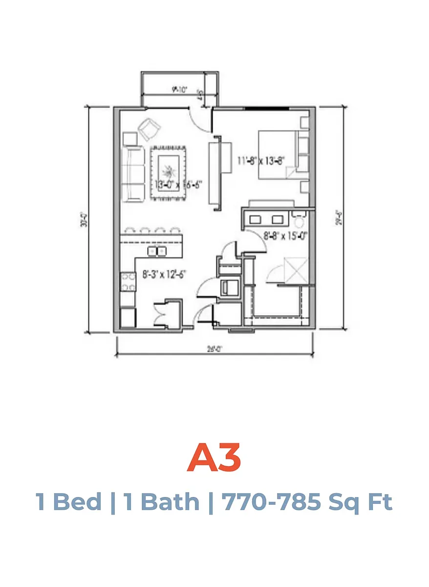 Floor plan 1X1
