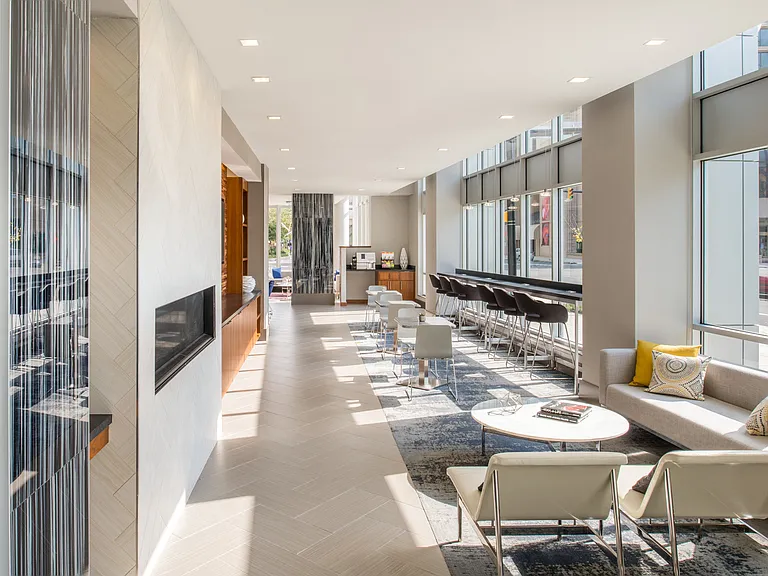 Chic Leasing Lounge & Waiting Area for Walk-In Tours