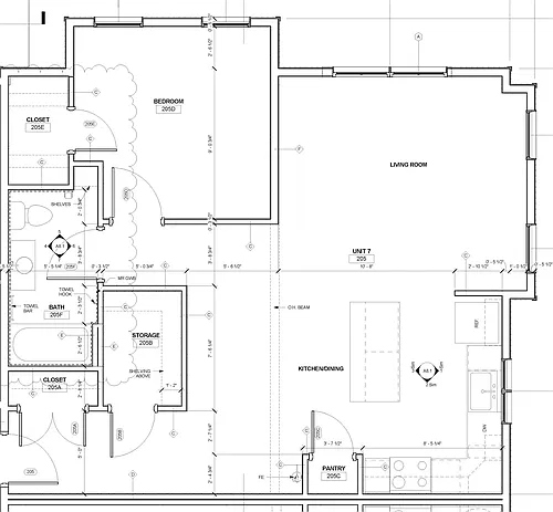 Floor plan 1 Bed 1 Bath (Second Floor)