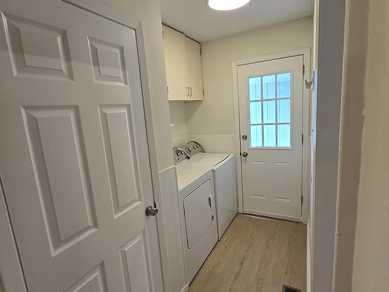 Washer and dryer.