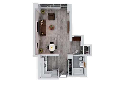 Floor plan Renovated Studio