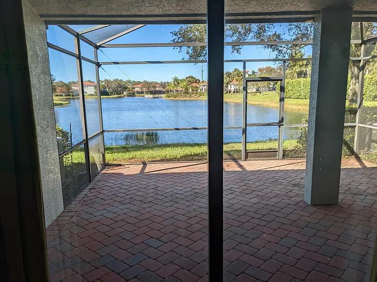 lanai with lake view