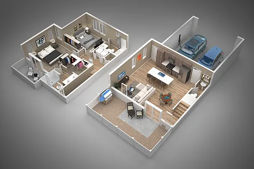 Floor plan 2 Bed/2.5 Bath