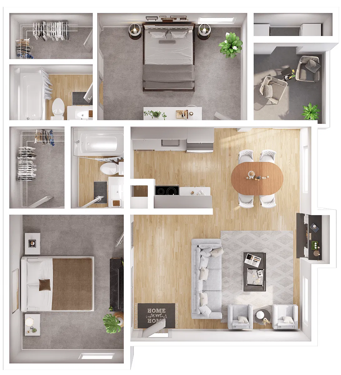 Floor plan 2B Renovation 3