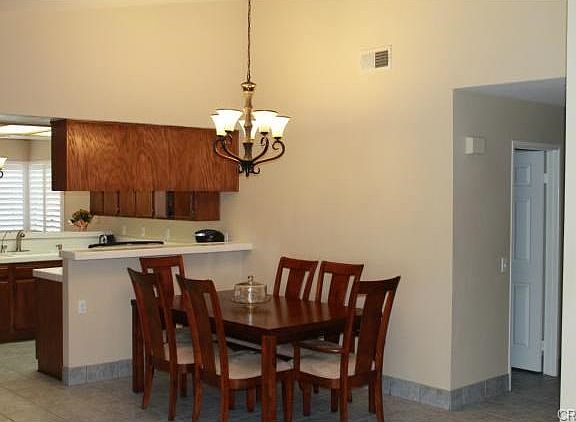 Looking into the Kitchen Dinning area from the living room