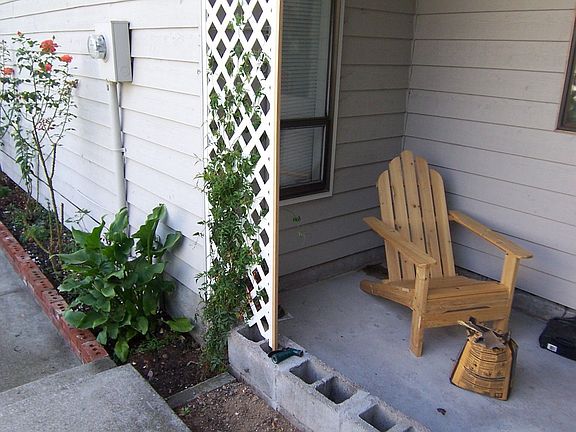 new patio at entrance