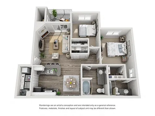 Floor plan Two Bedroom