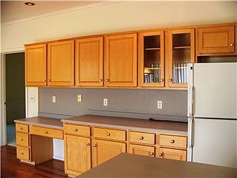 With tons of cabinets and counter space
