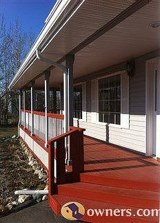 Covered porch.  Nice spot to drink coffee!