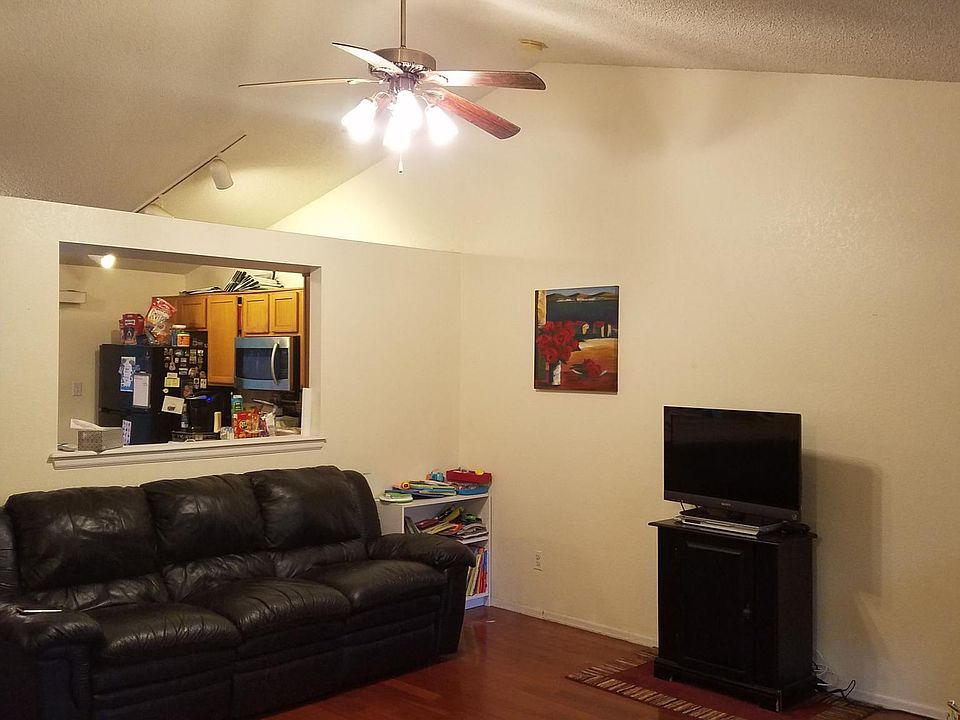 living room into kitchen
