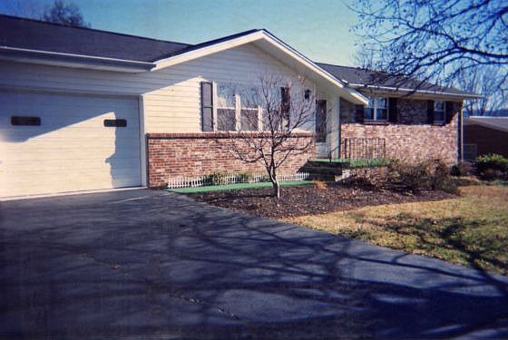 Beautiful brick facade entryway