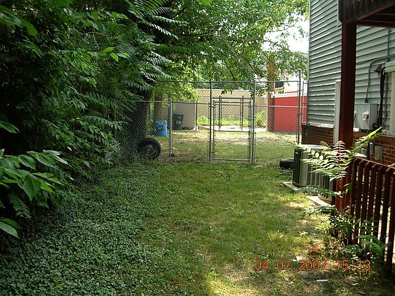 Fenced backyard