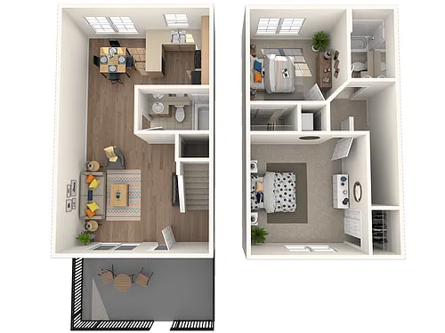Floor plan 2x2 Deluxe