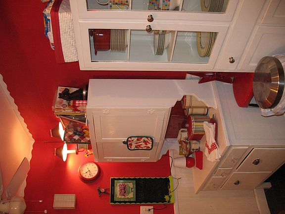 Charming Kitchen-New Paint, Wainscoting, and Cottage Crown Molding, CeilingFan