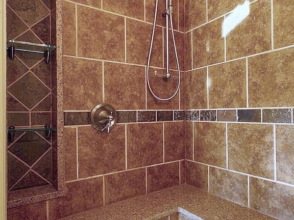 Stunning Craftsman tiled master shower.