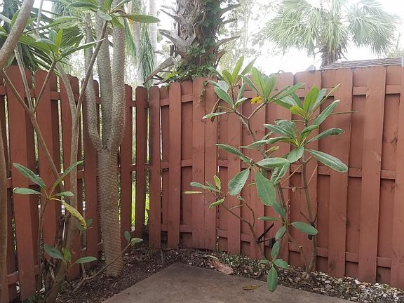 Fenced in patio