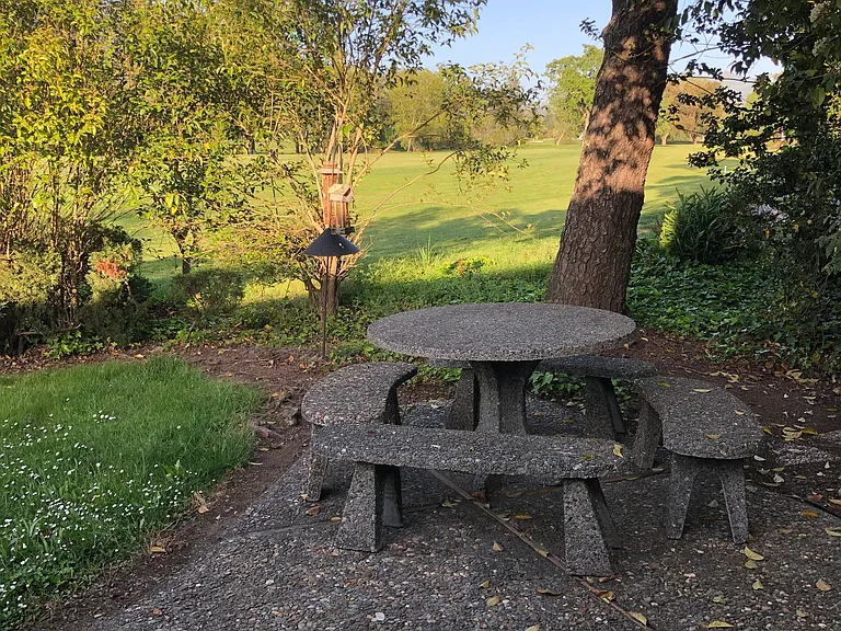 outside table area