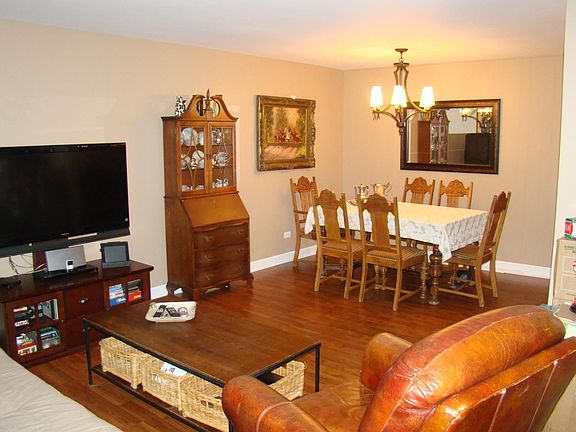 Living room leads into dining room.
