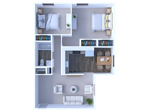 Floor plan Johnson Highway 2 Bedroom/1 Bathroom