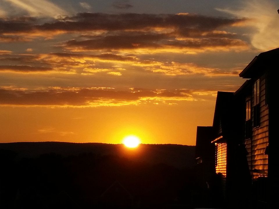 Sunset fm deck over mountain