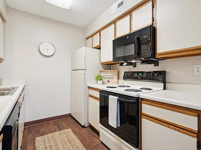 Kitchen with Stove and Microwave