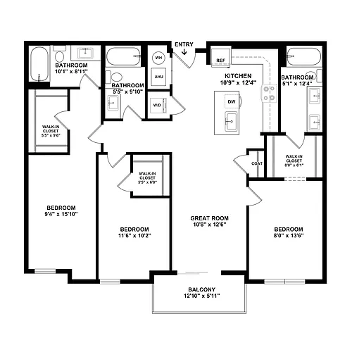 Floor plan 3 Bedroom