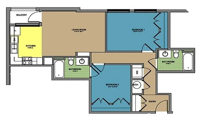 Floor plan Old Stone Row OS B1