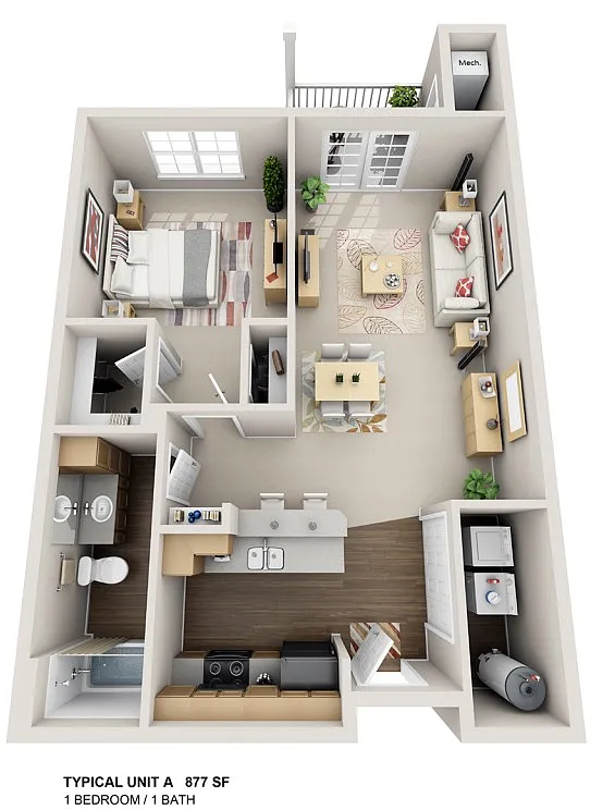 Floor plan 1 Bedroom