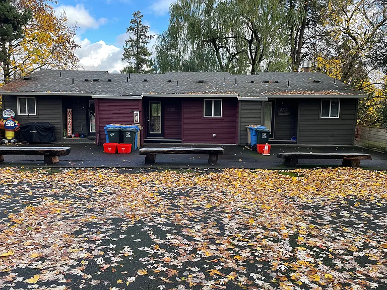 Front view of whole property, as seen from the street