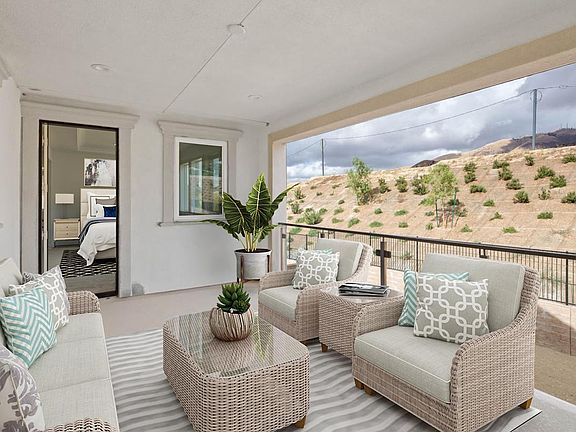 Virtually staged outdoor living space