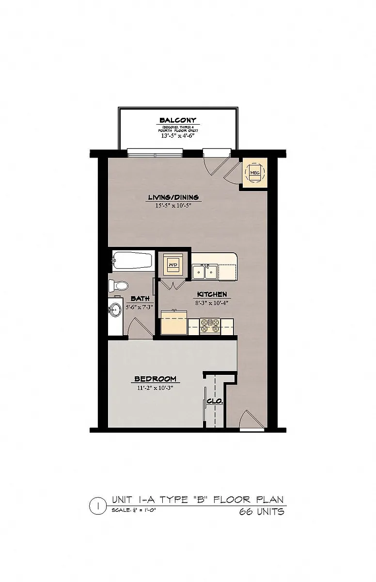 Floor plan THE TAP ROOM 1AB