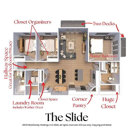 Floor plan The Slide - 3x2