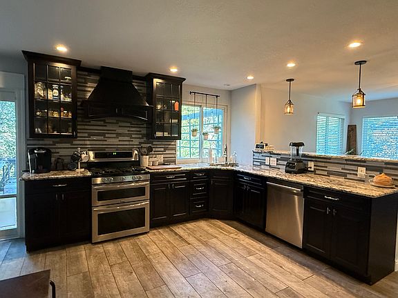 Kitchen with opening to dining room