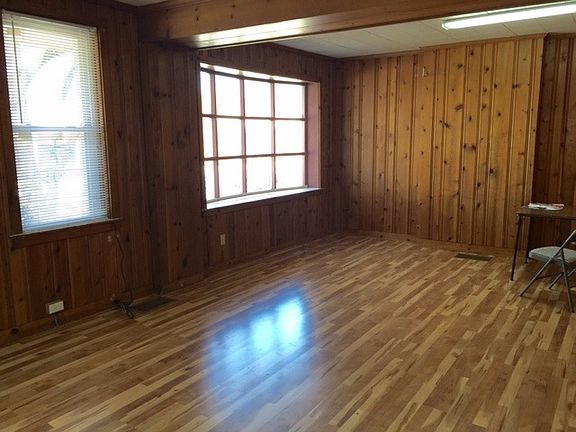 Living room with bay window