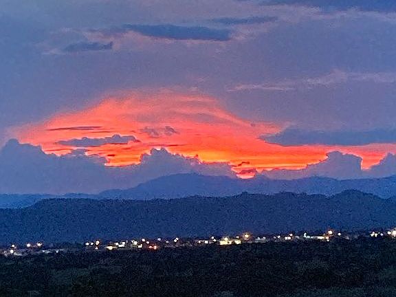 Back deck Jemez sunset