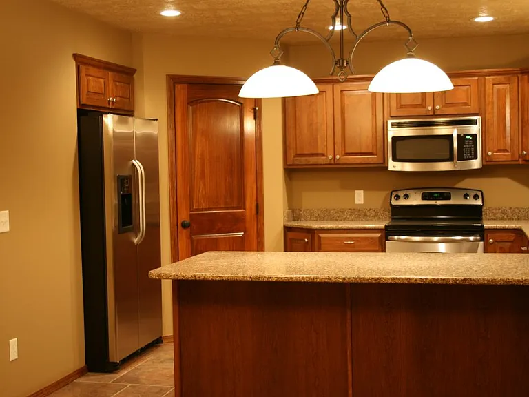 Granite counter tops and with large pantry