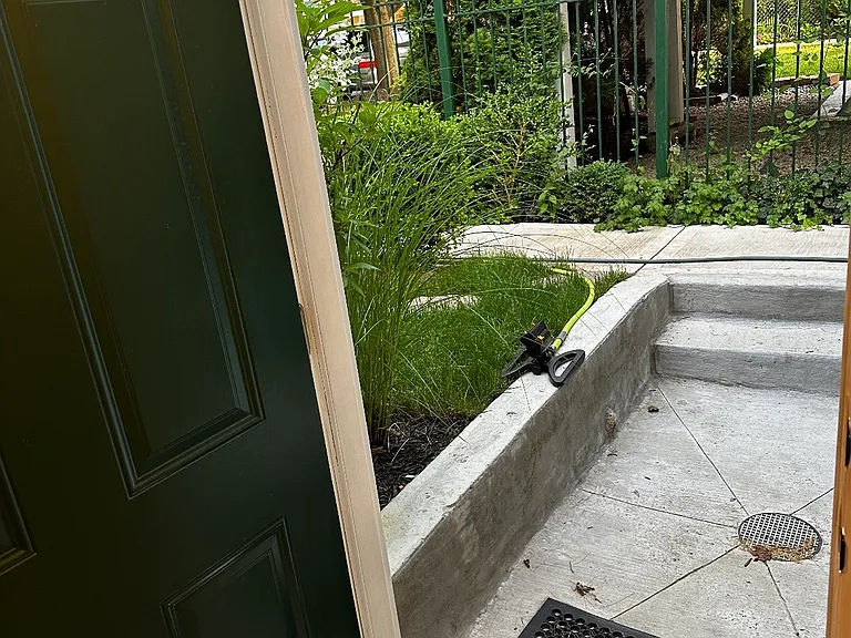 Outside front view.