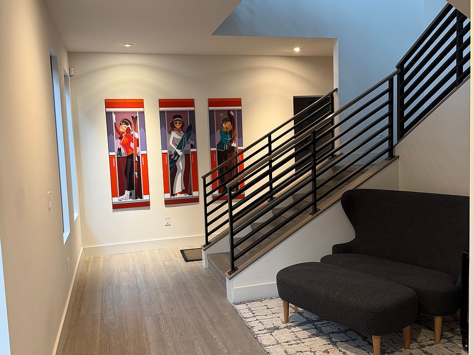Foyer with sitting area.