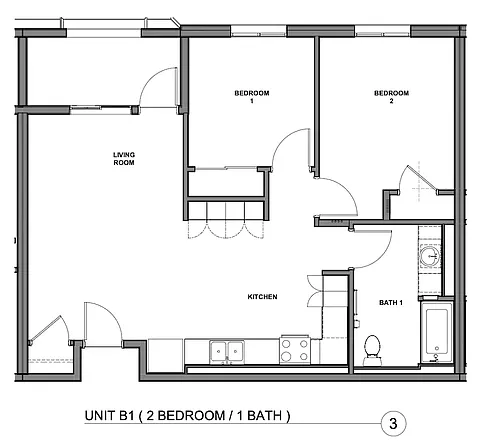 Floor plan 2 Bedroom