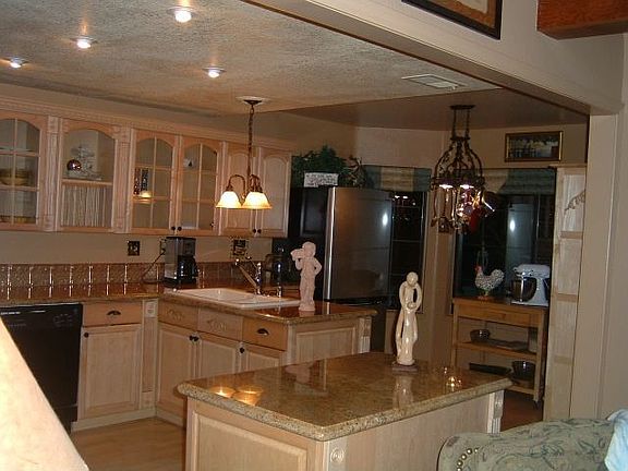 New Enlarged Granite Island Kitchen