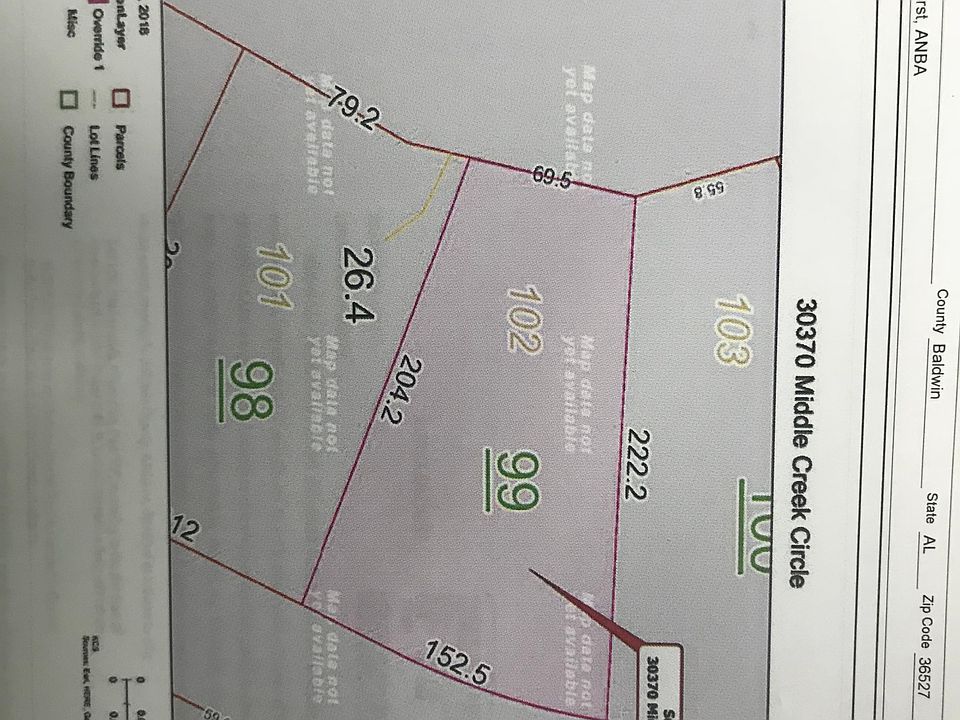 Lot dimensions 