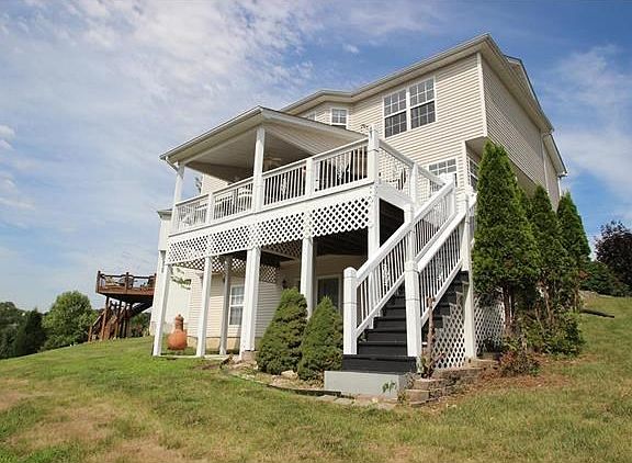 Large deck, half of it is covered