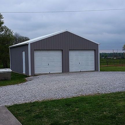 24x24 2 car detached garage 